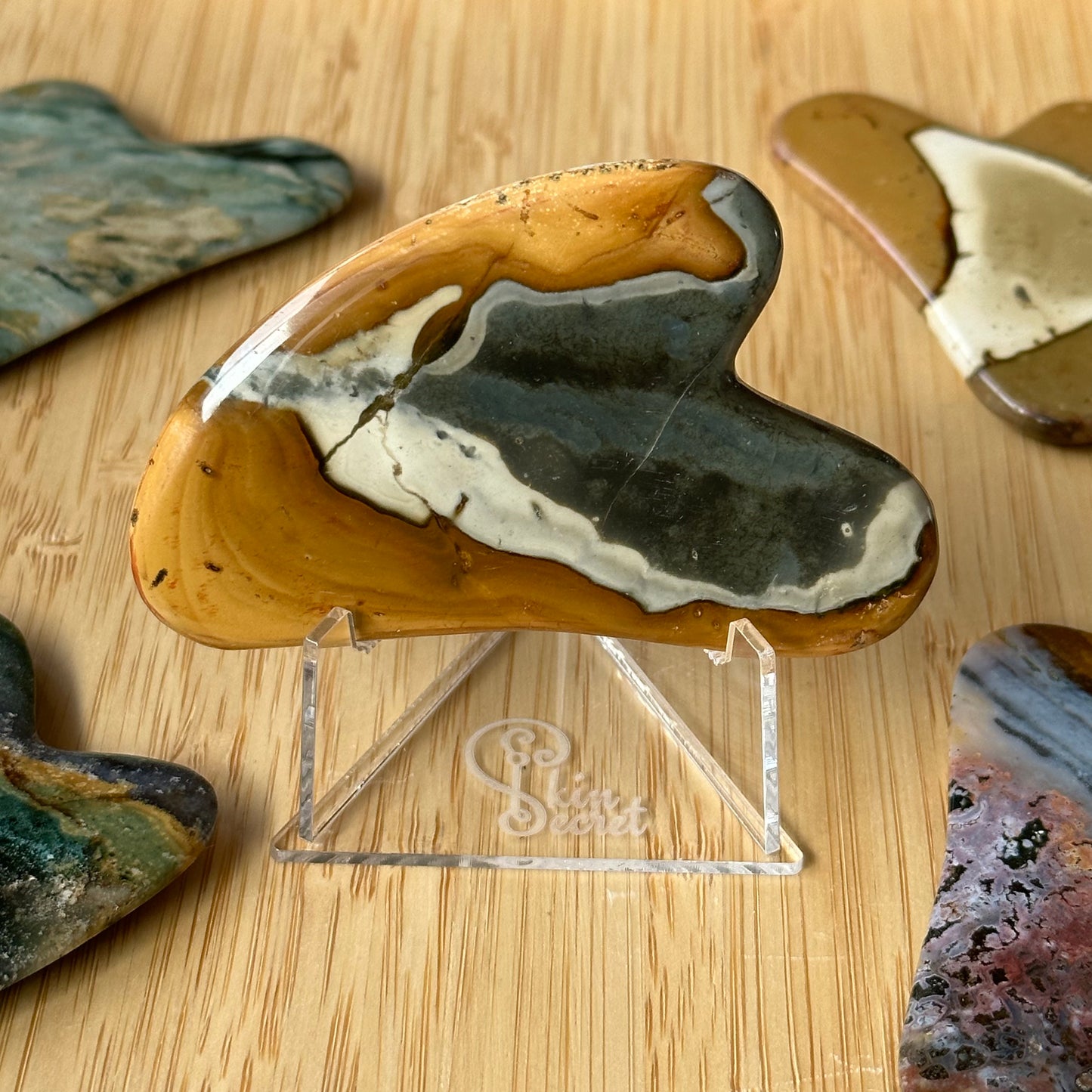 Jasper Heart Gua Sha Face Massage Tool