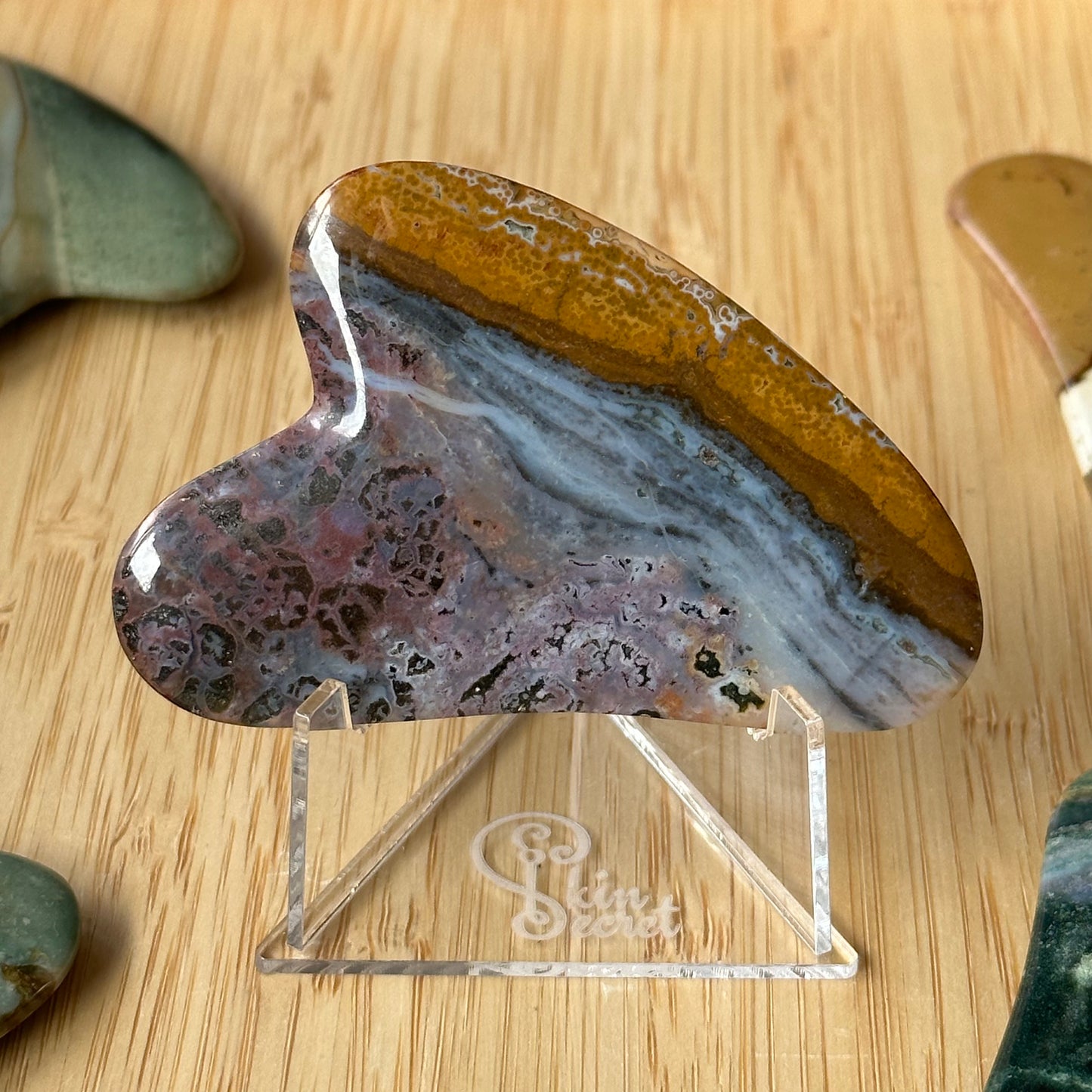 Jasper Heart Gua Sha Face Massage Tool