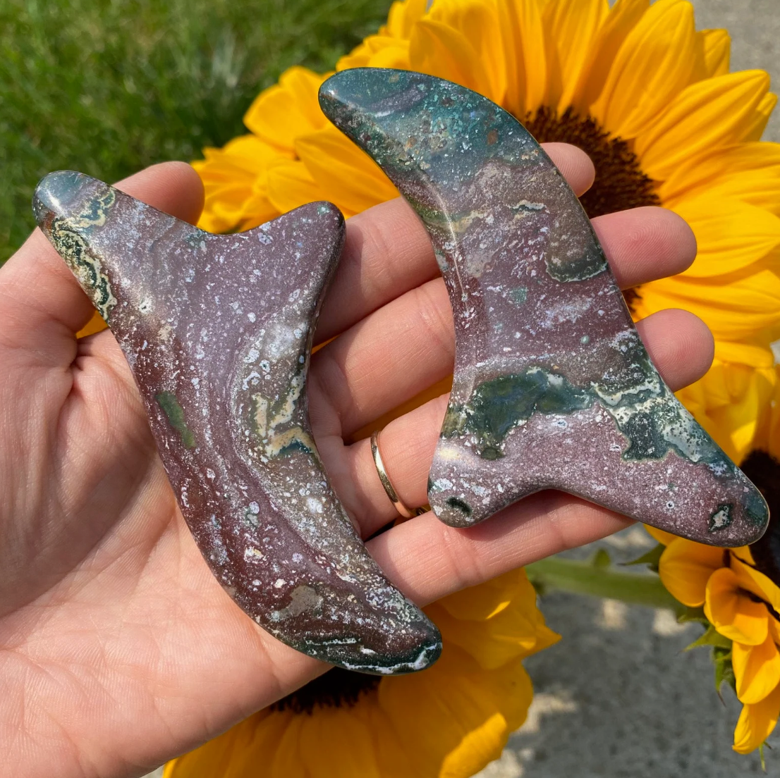 Jasper Wave Gua Sha Face Massage Tool