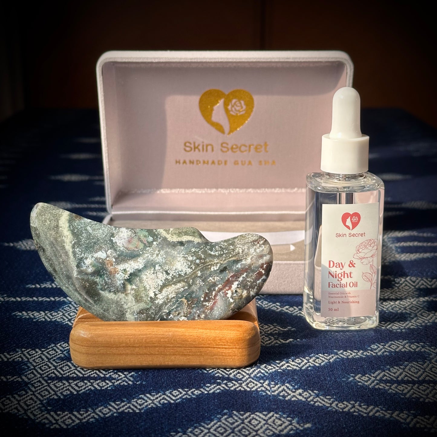 Jasper Moon Gua Sha Massage Set