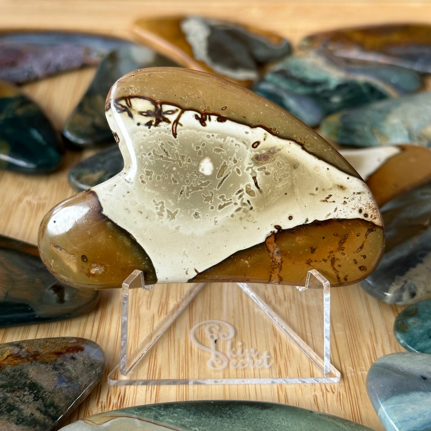 Jasper Heart Gua Sha