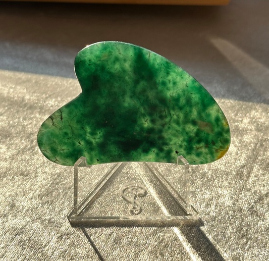 Green Agate Heart Gua Sha